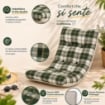 CUSCINO IMBOTTITO VERDE PER RICAMBIO POLTRONA RELAX COMODONA IN LEGNO
