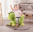DRAGO A DONDOLO IN LEGNO PER I BAMBINI VERDE E GIALLO