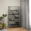 GABBIA PER CONIGLI CON 4 INGRESSI A LIVELLI MULTIPLI CON AMACA, IN ACCIAIO E PP, 80X52X159 CM