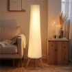 LAMPADA DA TERRA TREPPIEDE CON INTERRUTTORE A PEDALE E LUMINOSITÓ REGOLABILE, 46X46X153 CM, BIANCO
