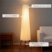 LAMPADA DA TERRA TREPPIEDE CON INTERRUTTORE A PEDALE E LUMINOSITÓ REGOLABILE, 46X46X153 CM, BIANCO