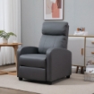 POLTRONA RELAX MASSAGGIANTE RECLINABILE CON POGGIAPIEDI 68X88X98CM GRIGIO