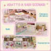 SET TAVOLO E SEDIE PER BAMBINI 3-8 ANNI CON MOTIVI ANIMALI E BORDI ARROTONDATI, IN MDF E LEGNO DI PINO ROSA