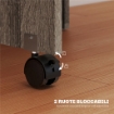 TAVOLO A RIBALTA CON 2 RIPIANI INFERIORI PER 6 PERSONE MAX, IN LEGNO 140X75X74 CM, GRIGIO