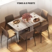 TAVOLO A RIBALTA CON 2 RIPIANI INFERIORI PER 6 PERSONE MAX, IN LEGNO 140X75X74 CM, GRIGIO