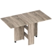 TAVOLO A RIBALTA CON 2 RIPIANI INFERIORI PER 6 PERSONE MAX, IN LEGNO 140X75X74 CM, GRIGIO