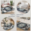 TAPPETO BOHO ANTISCIVOLO E LAVABILE A PELO CORTO PER SOGGIORNO E CAMERA, 230X160 CM, MULTICOLORE