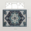 TAPPETO BOHO ANTISCIVOLO E LAVABILE A PELO CORTO PER SOGGIORNO E CAMERA, 230X160 CM, MULTICOLORE