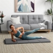 TAPPETINO DA GINNASTICA PIEGHEVOLE, MATERASSINO FITNESS SPESSO 5 CM E ANTISCIVOLO, 180X80X5 CM, GRIGIO