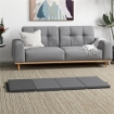 TAPPETINO DA GINNASTICA PIEGHEVOLE, MATERASSINO FITNESS SPESSO 5 CM E ANTISCIVOLO, 180X80X5 CM, GRIGIO