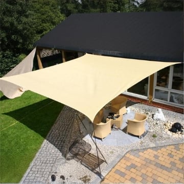 VELA OMBREGGIANTE QUADRATA MT 4X4 COLOR ECRU IDROREPELLENTE ARTICOLO USATO