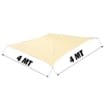 VELA OMBREGGIANTE QUADRATA MT 4X4 COLOR ECRU IDROREPELLENTE ARTICOLO USATO