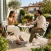 SET TAVOLO E 2 SEDIE PIEGHEVOLI DA GIARDINO PER BALCONE TERRAZZO COLORE BIANCO  ARTICOLO USATO