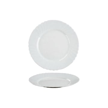 MA MAISON PIATTO DA FRUTTA WAVE IN VETRO - DIAMETRO CM.19 COLORE BIANCO