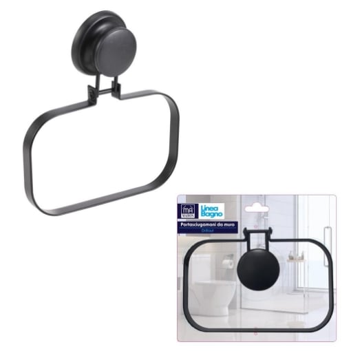 MA MAISON DRILLOUT PORTASCIUGAMANI DA MURO 18X5X3,5X20,5 H CM - COLORE NERO