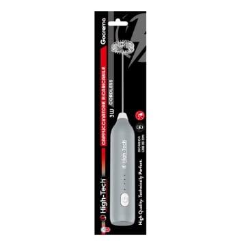 HIGH-TECH CAPPUCINATORE RICARICABILE 3W CORDLESS - GRIGIO