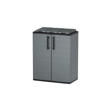 ARMADIO PATTUMIERA BASSO IN PLASTICA 3 SCOMPARTI DIMENSIONI 68 X 37 X H84 CM ARTICOLO USATO