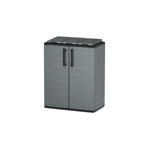 ARMADIO PATTUMIERA BASSO IN PLASTICA 3 SCOMPARTI DIMENSIONI 68 X 37 X H84 CM ARTICOLO USATO