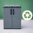 ARMADIO PATTUMIERA BASSO IN PLASTICA 3 SCOMPARTI DIMENSIONI 68 X 37 X H84 CM ARTICOLO USATO