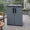 ARMADIO PATTUMIERA BASSO IN PLASTICA 3 SCOMPARTI DIMENSIONI 68 X 37 X H84 CM ARTICOLO USATO