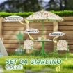 SET DA GIARDINO PER BAMBINI 2-5 ANNI CON TAVOLINO ROTONDO, 2 SEDIE PIEGHEVOLI ARTICOLO USATO SENZA OMBRELLINO 