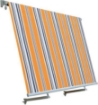 TENDA DA SOLE A CADUTA CON MANOVELLA E 2 BRACCI DIMENSIONI 245 X 245H CM COLORE GIALLO A RIGHE