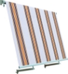 TENDA DA SOLE A CADUTA CON MANOVELLA E 2 BRACCI DIMENSIONI 245 X 245H CM COLORE BEIGE A RIGHE
