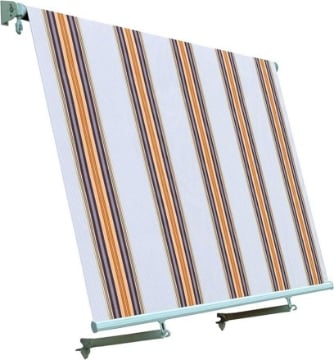 TENDA DA SOLE A CADUTA CON MANOVELLA E 2 BRACCI DIMENSIONI 245 X 245H CM COLORE BEIGE A RIGHE