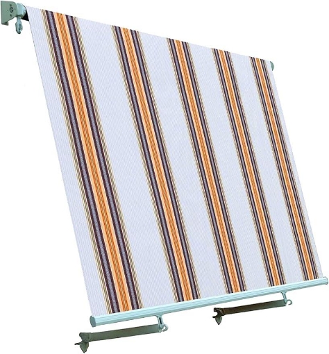 TENDA DA SOLE A CADUTA CON MANOVELLA E 2 BRACCI DIMENSIONI 245 X 245H CM COLORE BEIGE A RIGHE