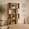 LIBRERIA IN MDF ROVERE CON QUATTRO RIPIANI SFALSATIMISURE: 70X24X127 CM ARTICOLO USATO