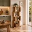 LIBRERIA IN MDF ROVERE CON QUATTRO RIPIANI SFALSATIMISURE: 70X24X127 CM ARTICOLO USATO