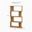 LIBRERIA IN MDF ROVERE CON QUATTRO RIPIANI SFALSATIMISURE: 70X24X127 CM ARTICOLO USATO