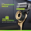 GILLETTE LABS RASOIO 6 LAMETTE  UP GOLD TRAVEL - RASATURA E COMFORT 