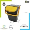 PATTUMIERA ECOLOGIC DA 28 LITRI CON MANICI  SENZA COPERCHIO COLORAZIONE ASSORTITA 