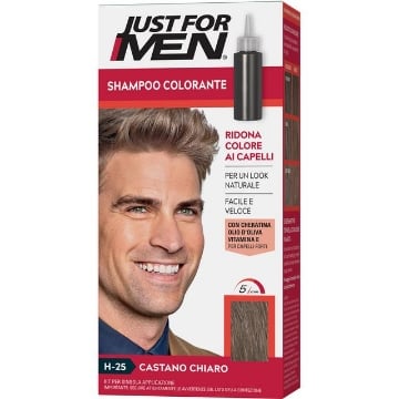 JUST FOR MEN SHAMPOO COLORANTE UOMO H-25 CASTANO CHIARO - 66ML